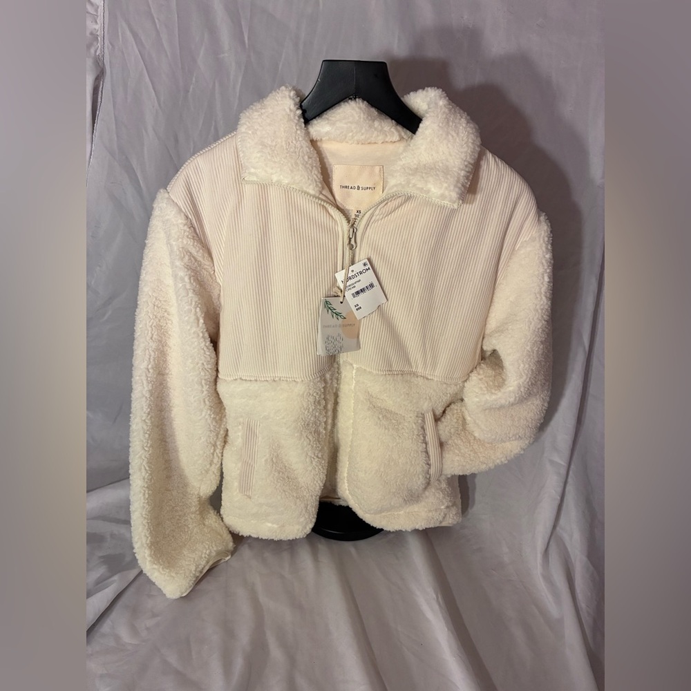 Thread & Supply Full-Zip Sherpa and Corduroy Jacket